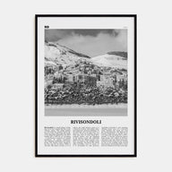 Rivisondoli Travel B&W Poster