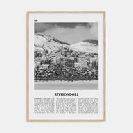 Rivisondoli Travel B&W Poster