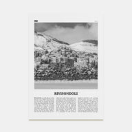 Rivisondoli Travel B&W Poster