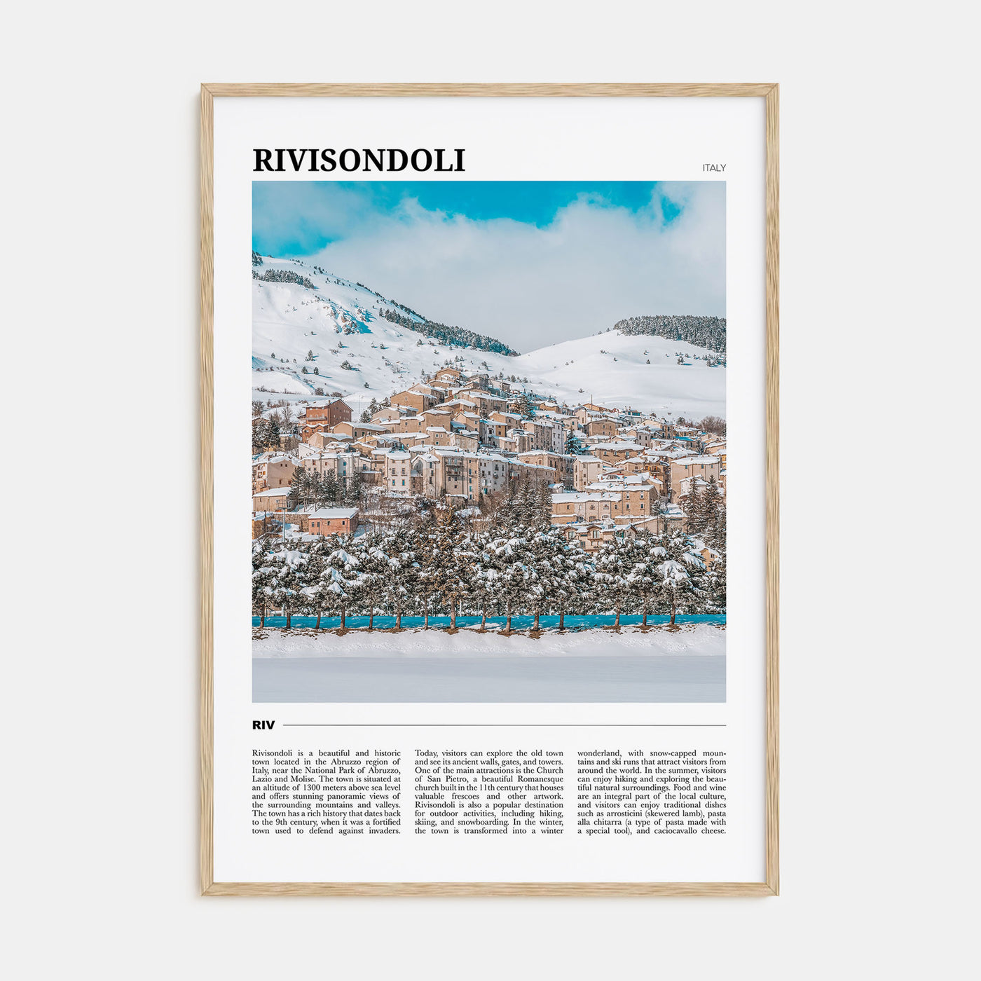 Rivisondoli Travel Color Poster