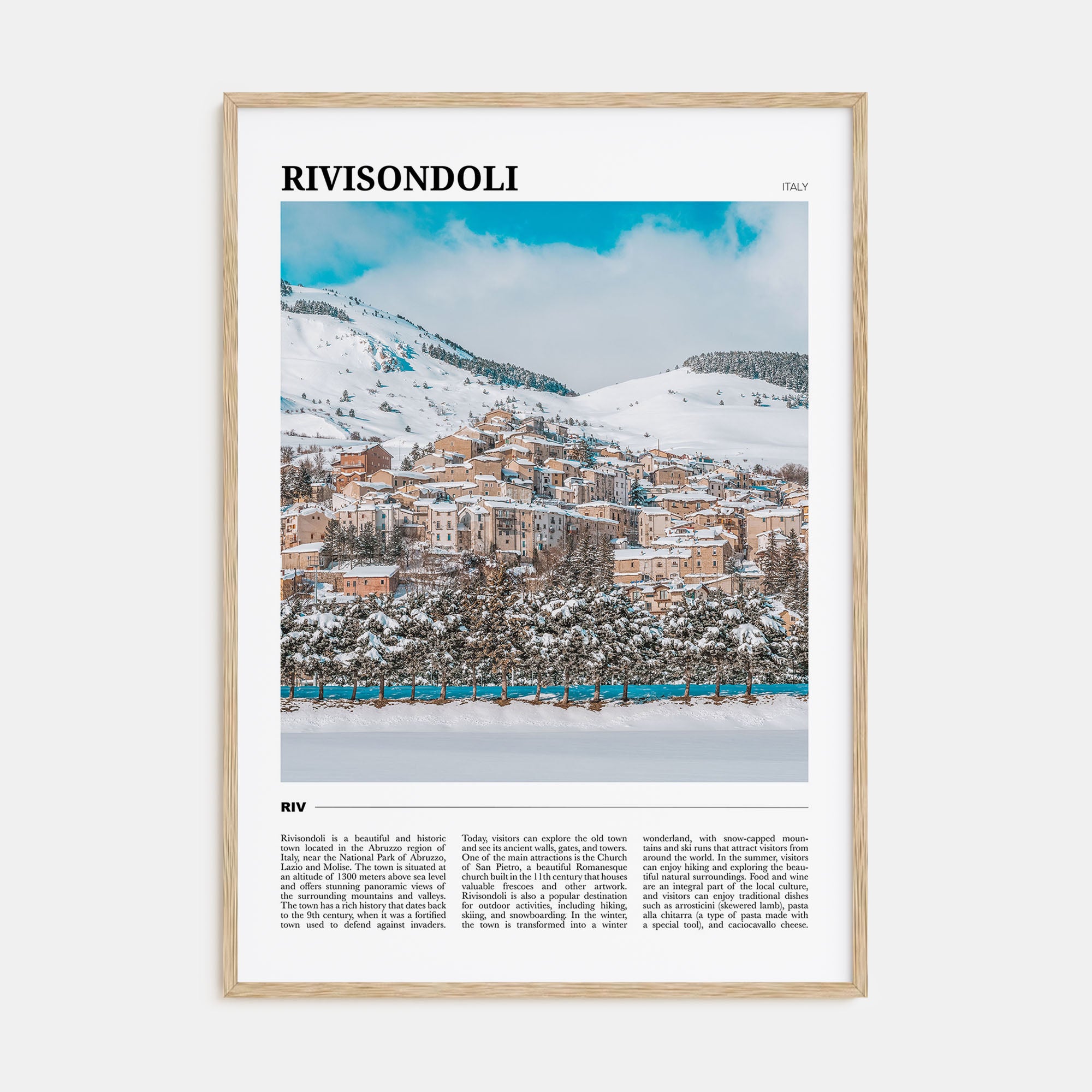 Rivisondoli Travel Color Poster