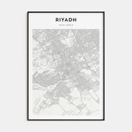 Riyadh Map Portrait Poster