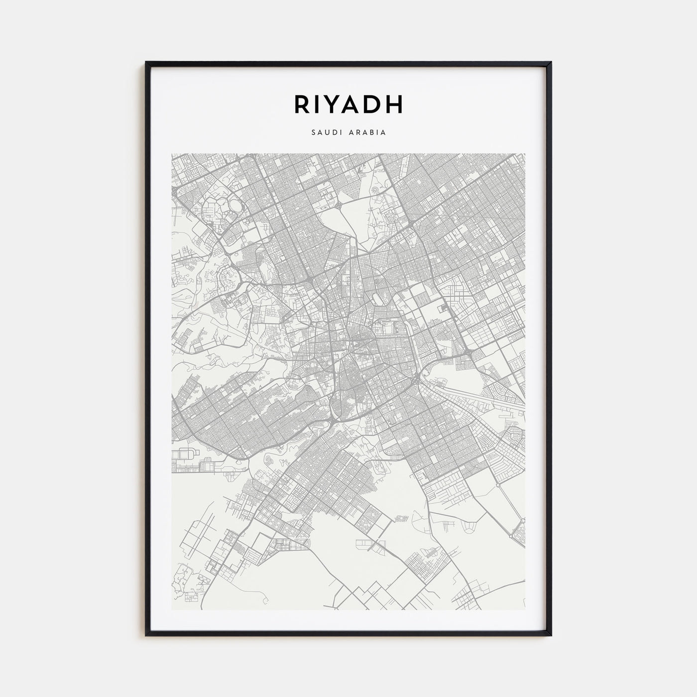 Riyadh Map Portrait Poster