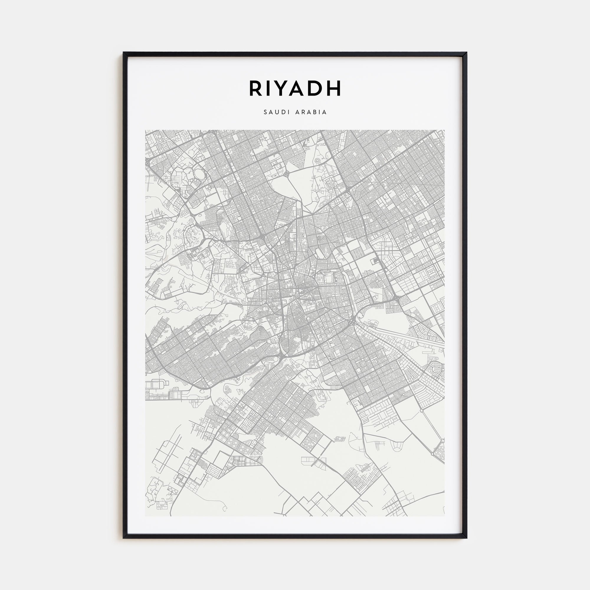 Riyadh Map Portrait Poster