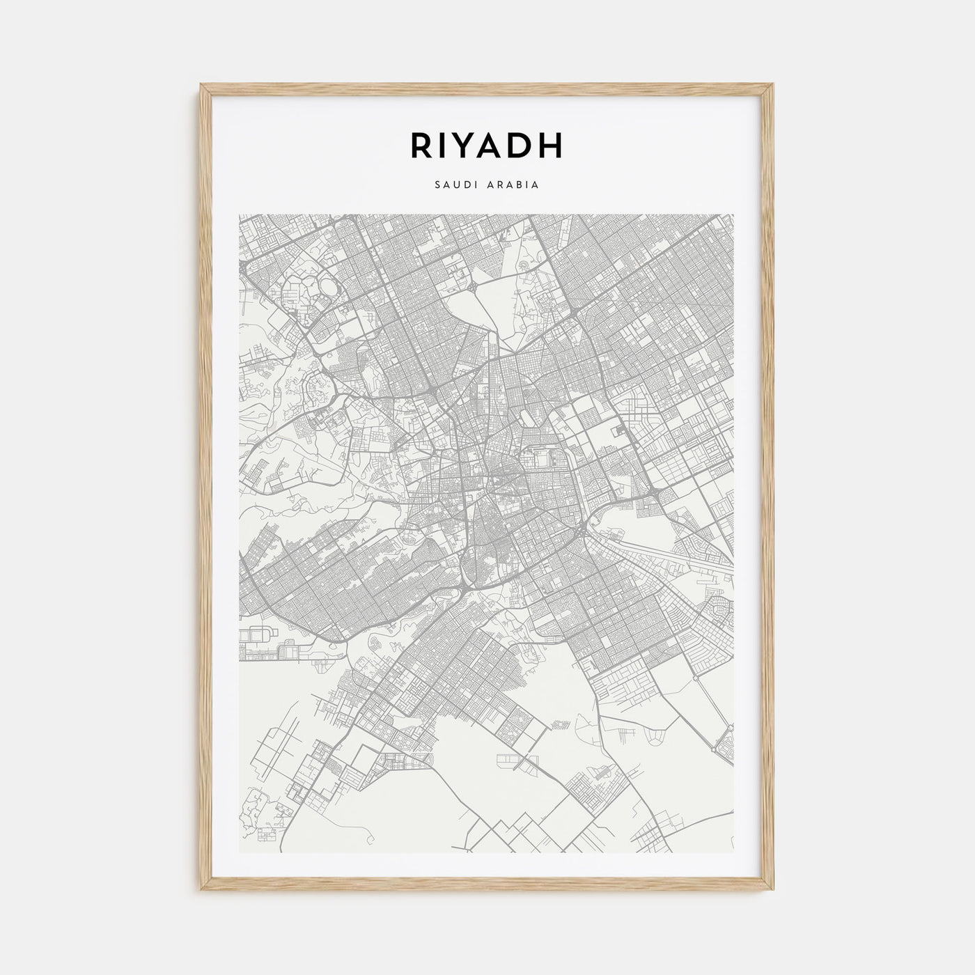 Riyadh Map Portrait Poster