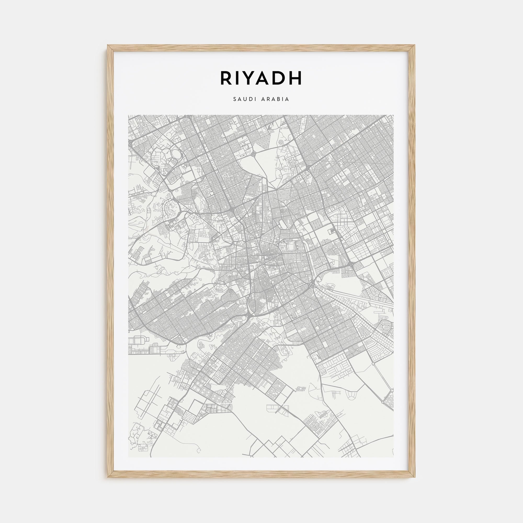 Riyadh Map Portrait Poster