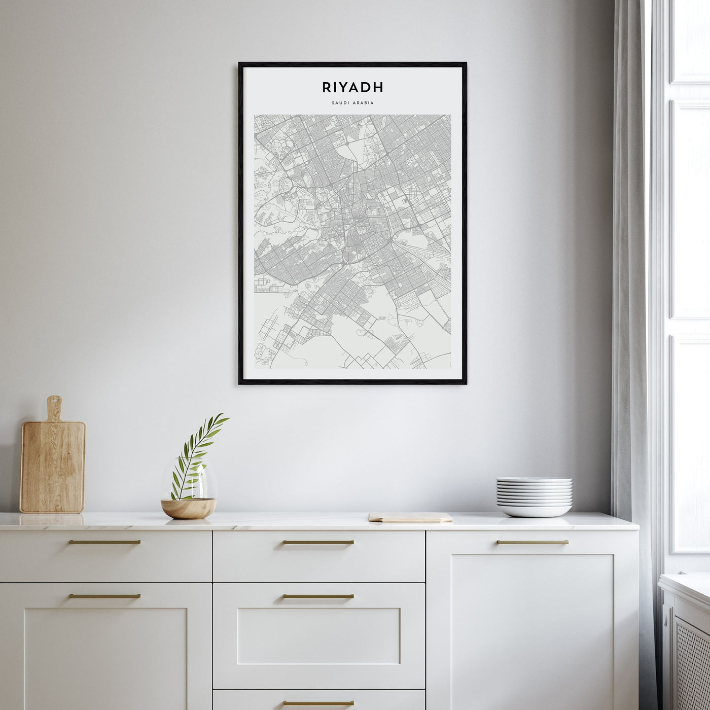 Riyadh Map Portrait Poster