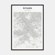 Riyadh Map Portrait Poster