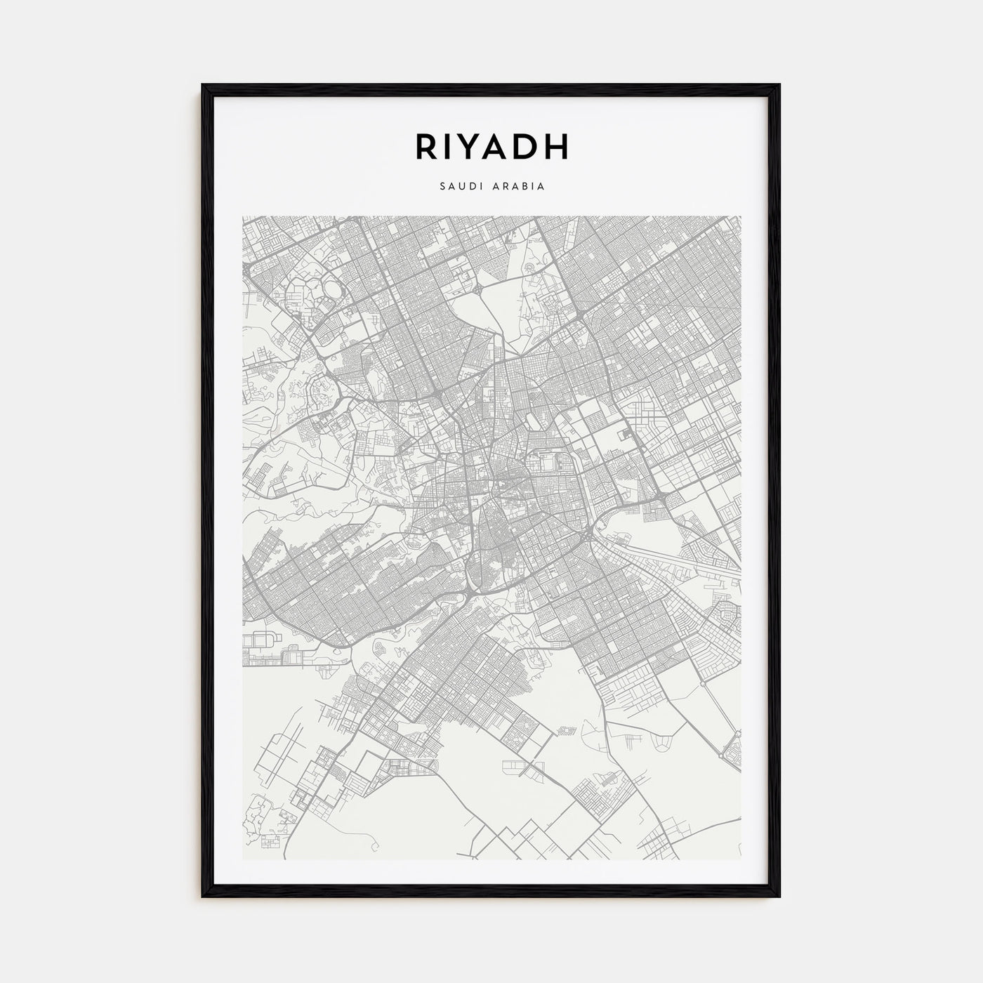 Riyadh Map Portrait Poster