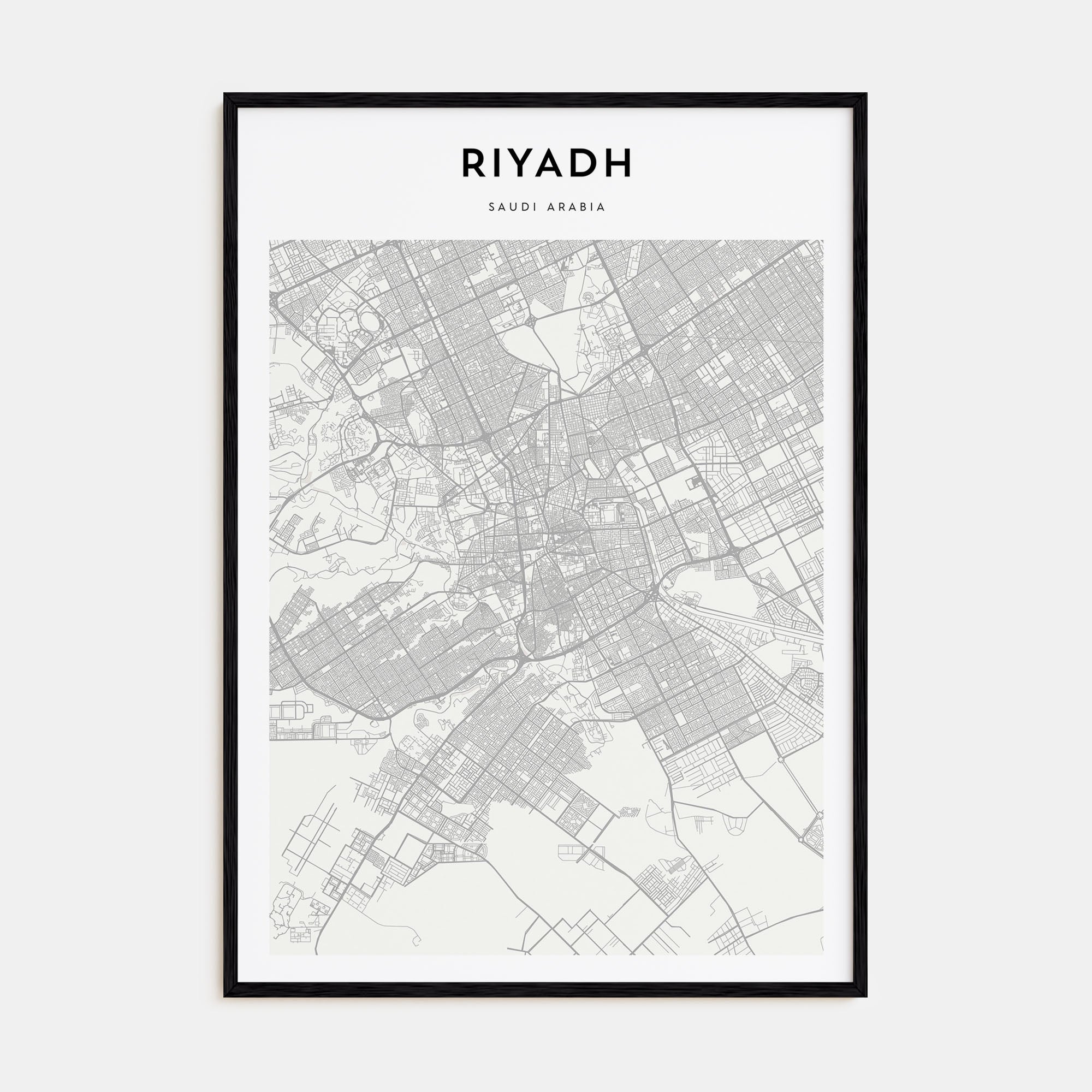 Riyadh Map Portrait Poster
