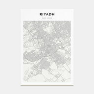 Riyadh Map Portrait Poster