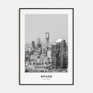 Riyadh Portrait B&W Poster
