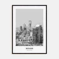Riyadh Portrait B&W Poster