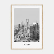 Riyadh Portrait B&W Poster