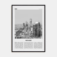 Riyadh Travel B&W Poster