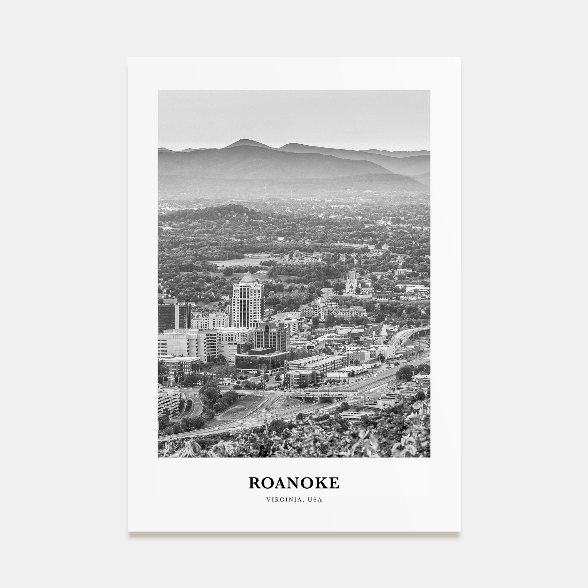 Roanoke Portrait B&W No 2 Poster