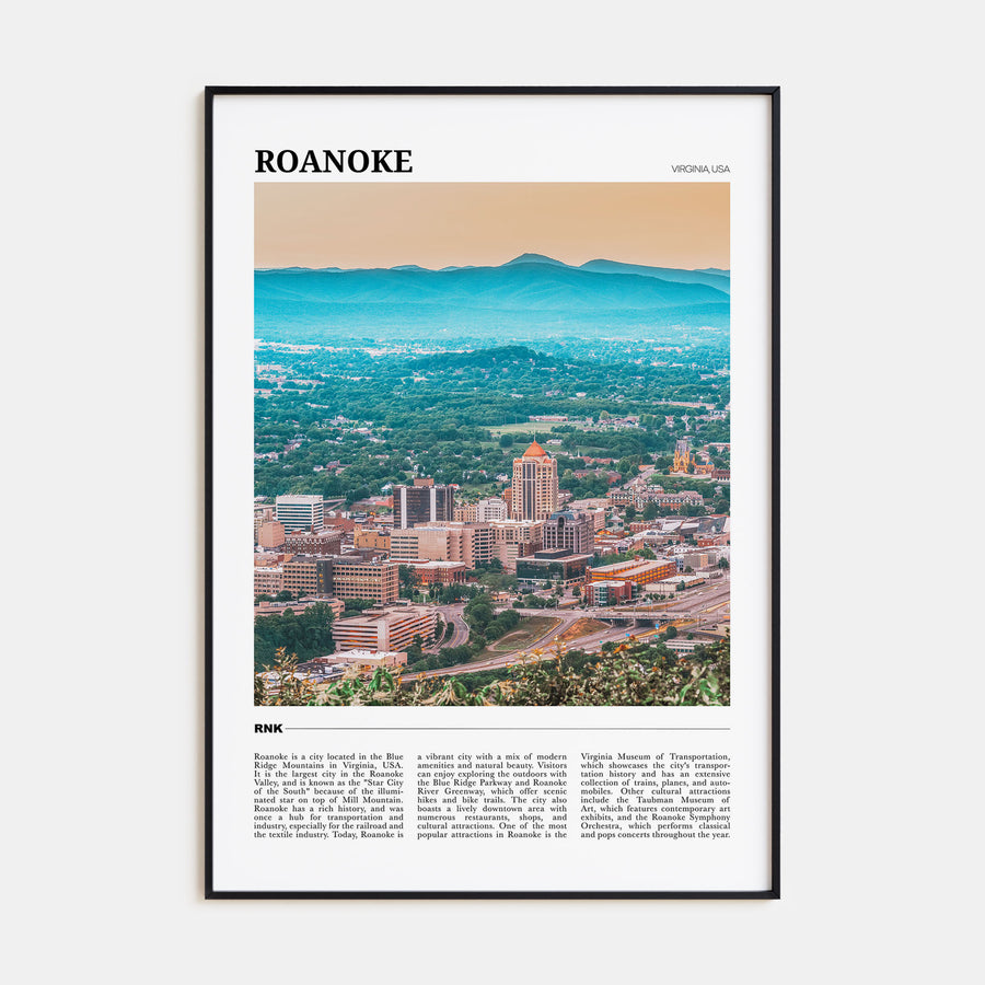 Roanoke Travel Color Poster