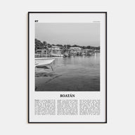 Roatán Travel B&W Poster