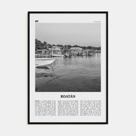 Roatán Travel B&W Poster