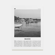 Roatán Travel B&W Poster
