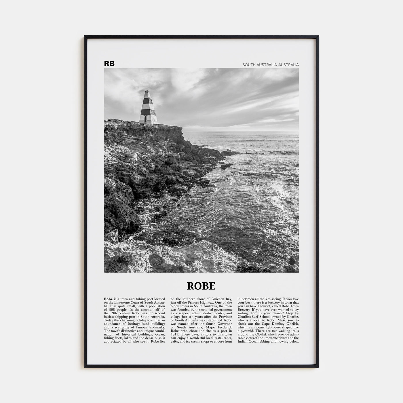 Robe Travel B&W Poster