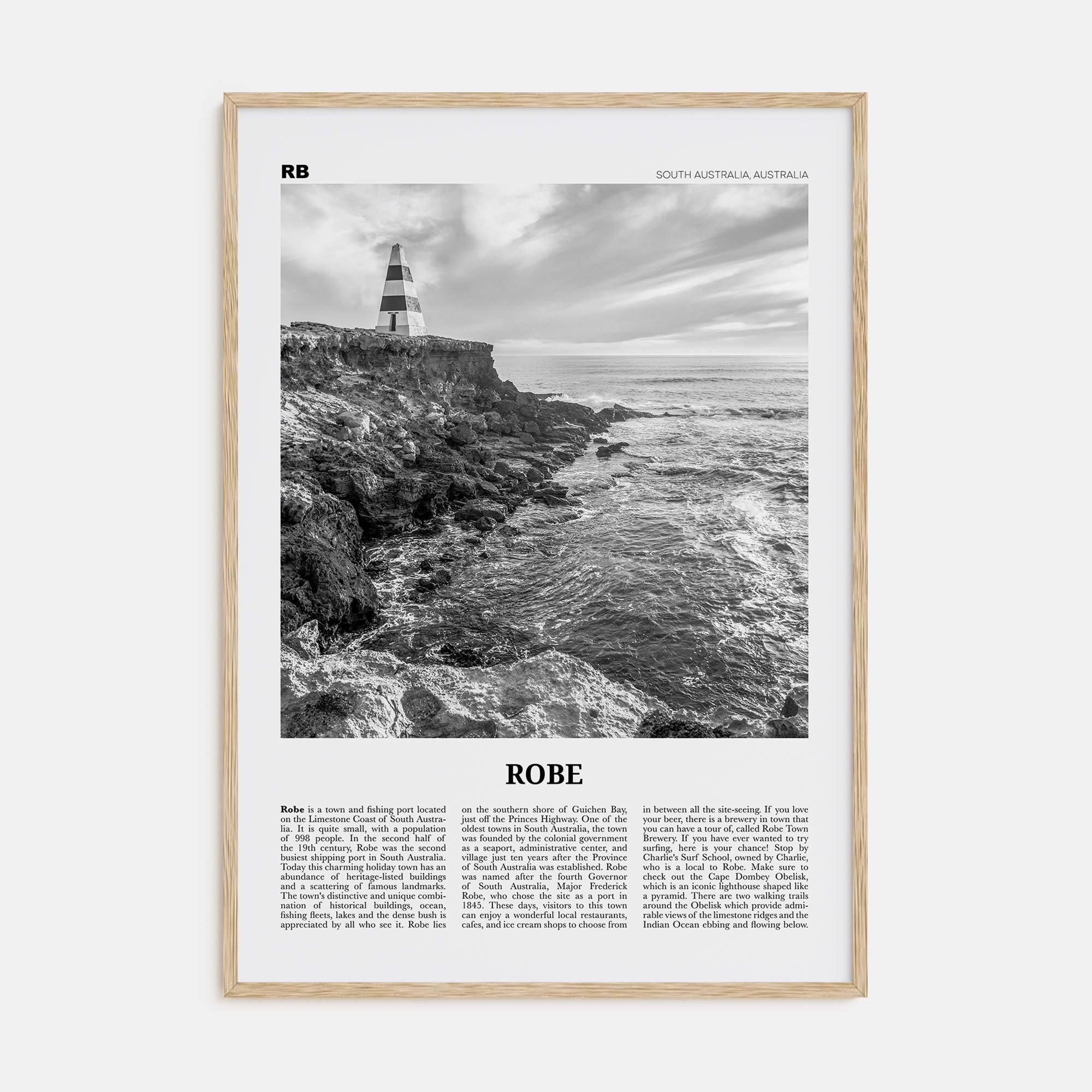 Robe Travel B&W Poster
