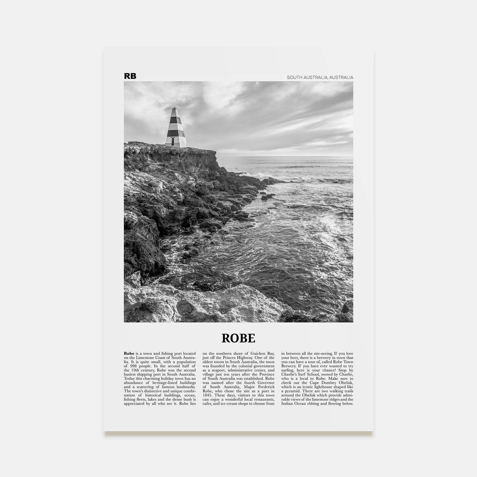 Robe Travel B&W Poster