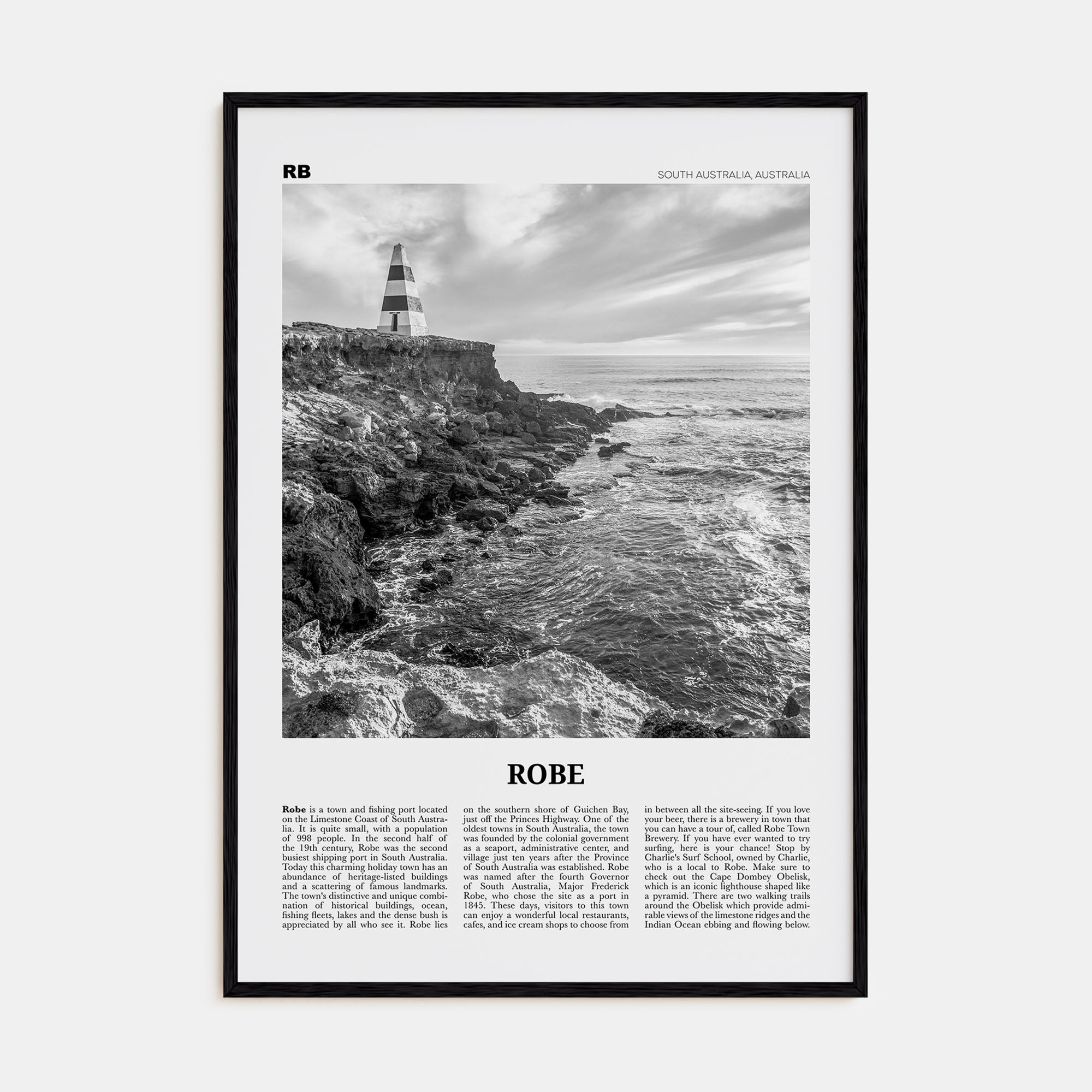 Robe Travel B&W Poster
