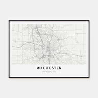 Rochester, Minnesota Map Landscape Poster