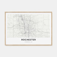 Rochester, Minnesota Map Landscape Poster