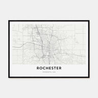 Rochester, Minnesota Map Landscape Poster