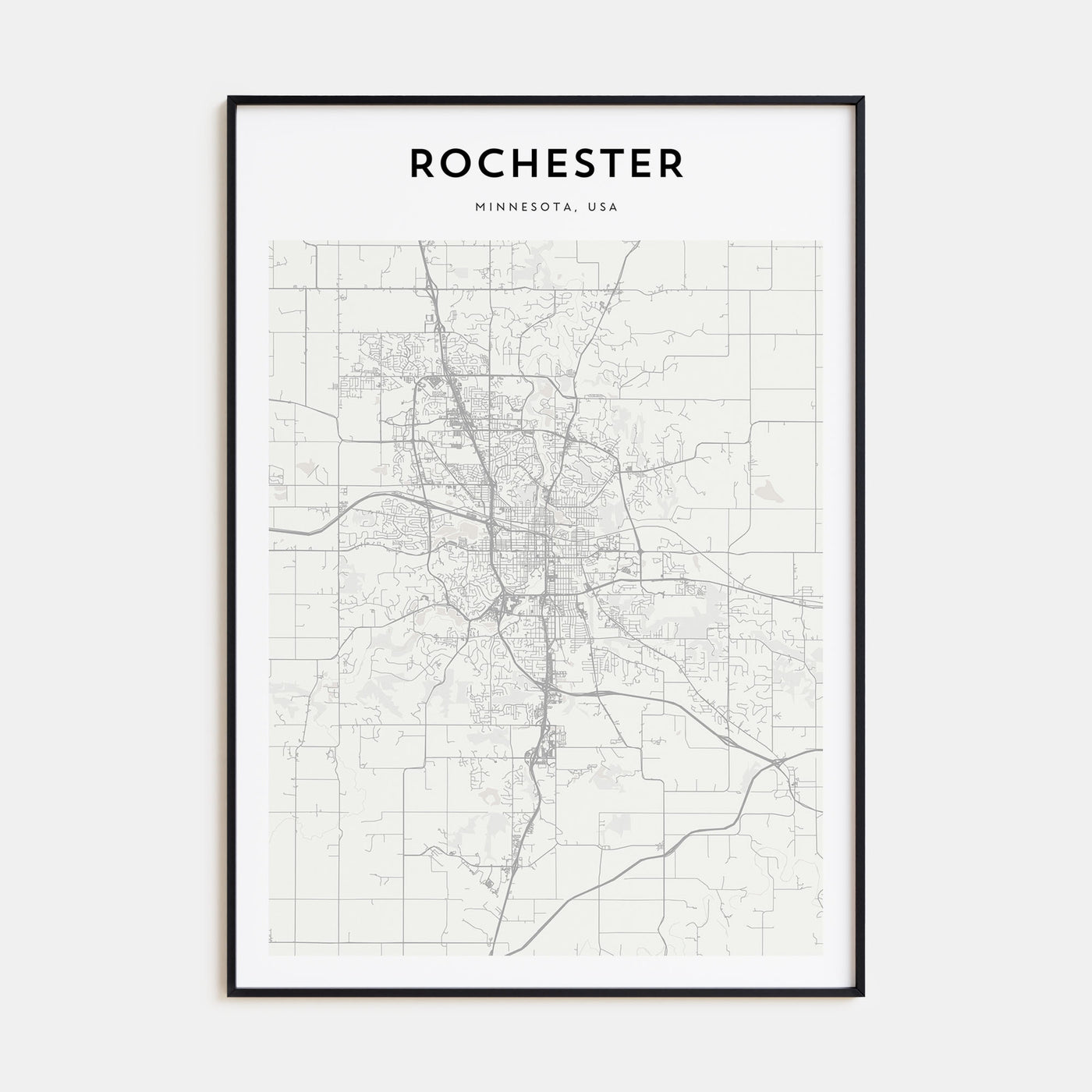 Rochester, Minnesota Map Portrait Poster