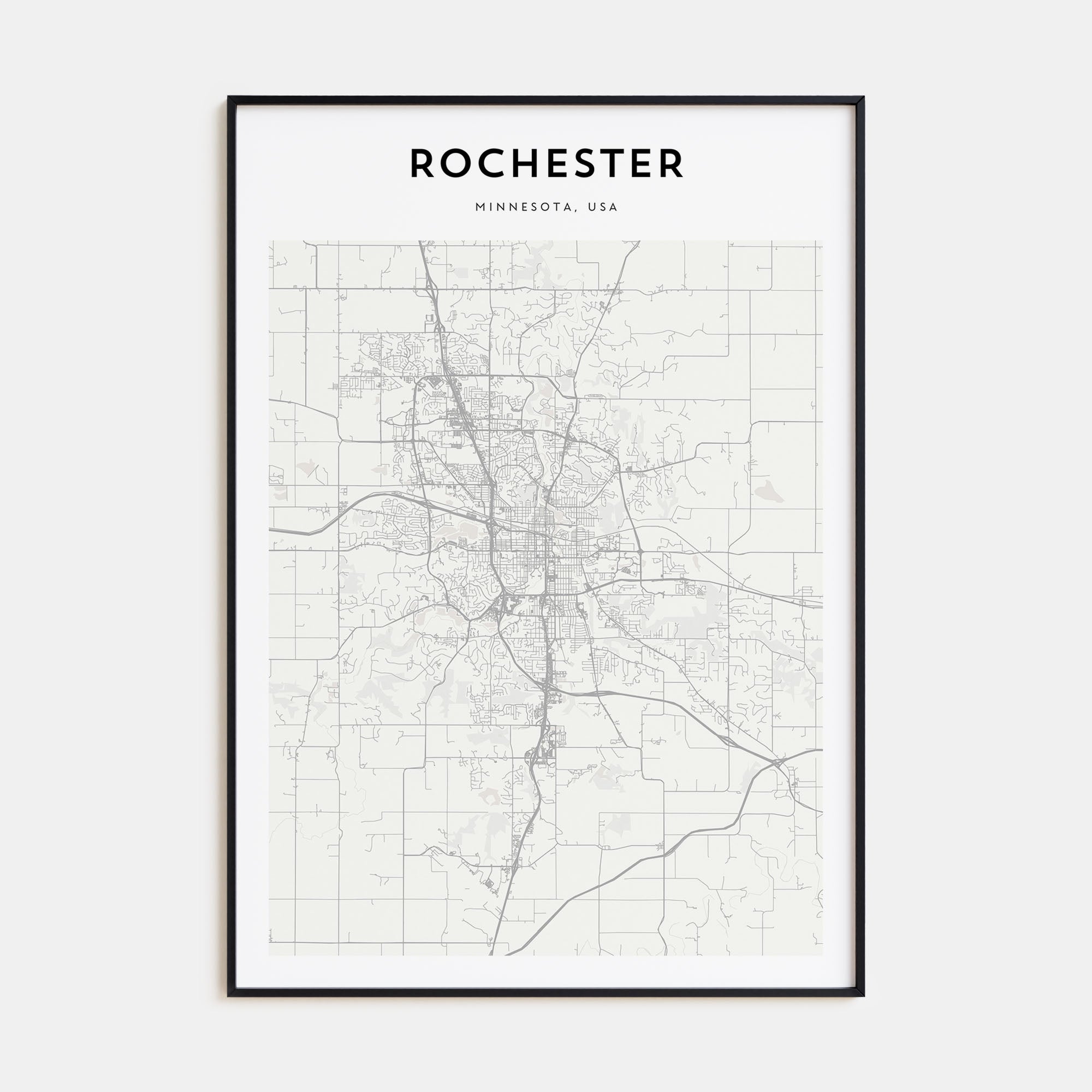 Rochester, Minnesota Map Portrait Poster