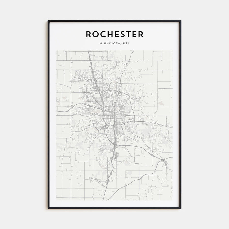 Rochester, Minnesota Map Portrait Poster