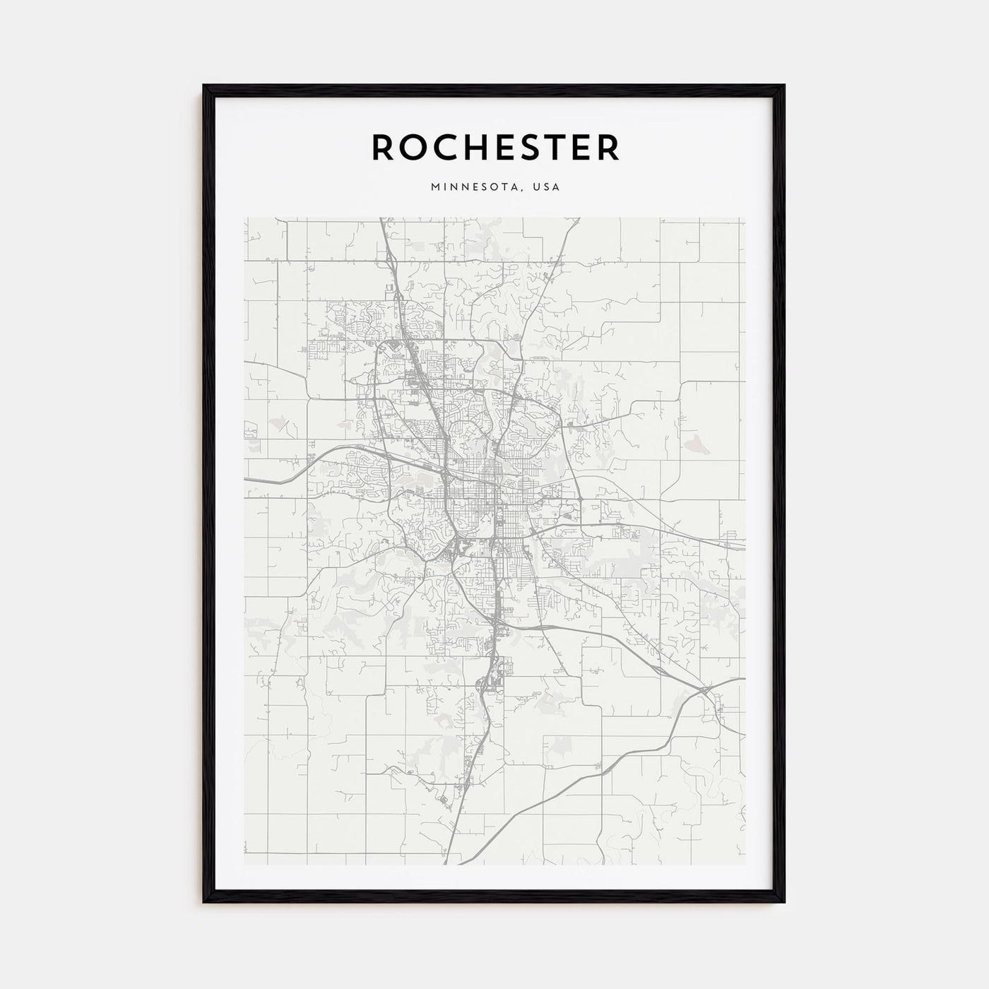 Rochester, Minnesota Map Portrait Poster