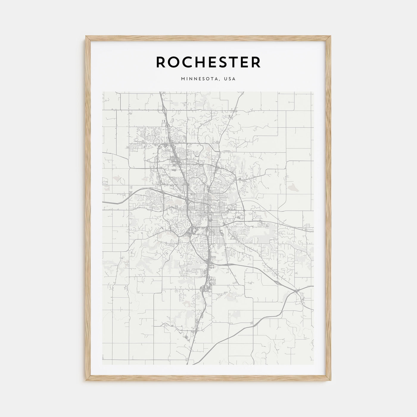 Rochester, Minnesota Map Portrait Poster