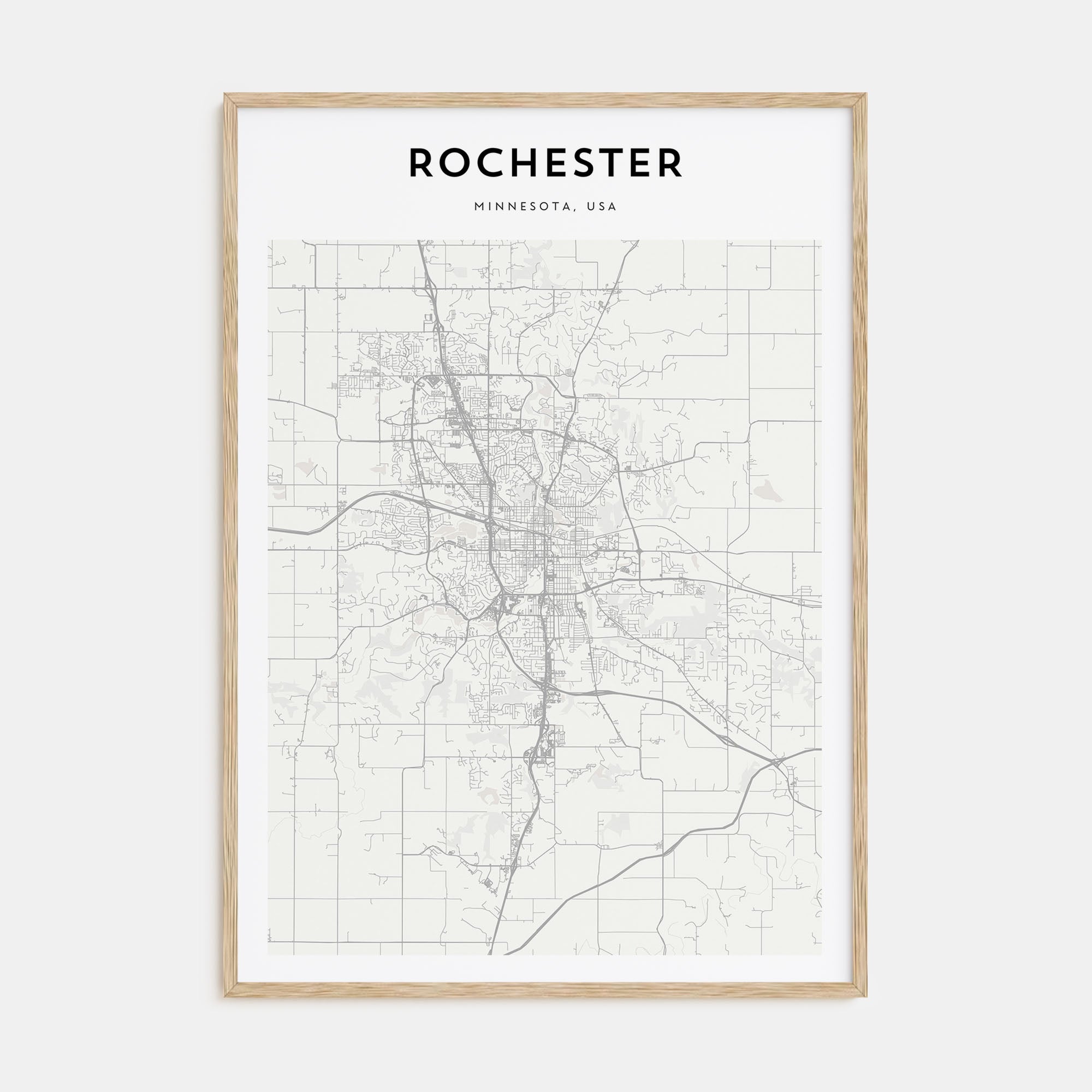 Rochester, Minnesota Map Portrait Poster