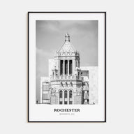 Rochester, Minnesota Portrait B&W Poster