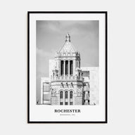 Rochester, Minnesota Portrait B&W Poster
