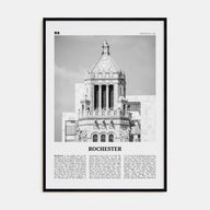 Rochester, Minnesota Travel B&W Poster