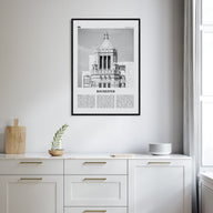 Rochester, Minnesota Travel B&W Poster
