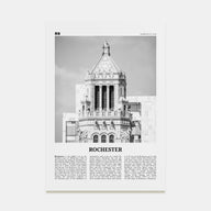 Rochester, Minnesota Travel B&W Poster