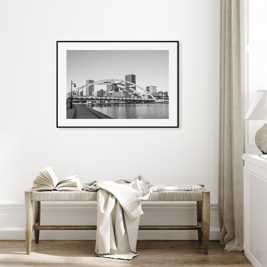 Rochester, New York Landscape B&W Poster