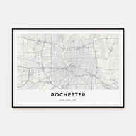 Rochester, New York Map Landscape Poster