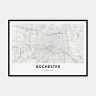 Rochester, New York Map Landscape Poster