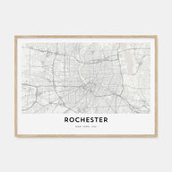 Rochester, New York Map Landscape Poster