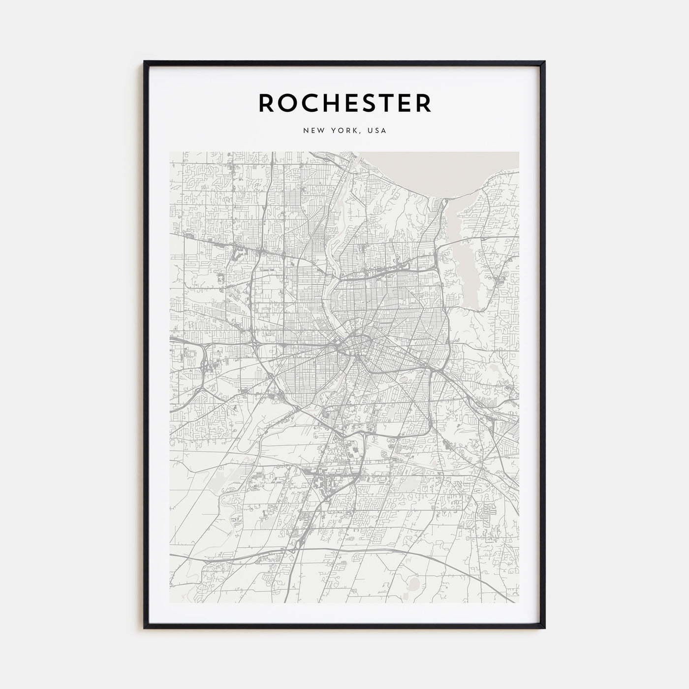 Rochester, New York Map Portrait Poster