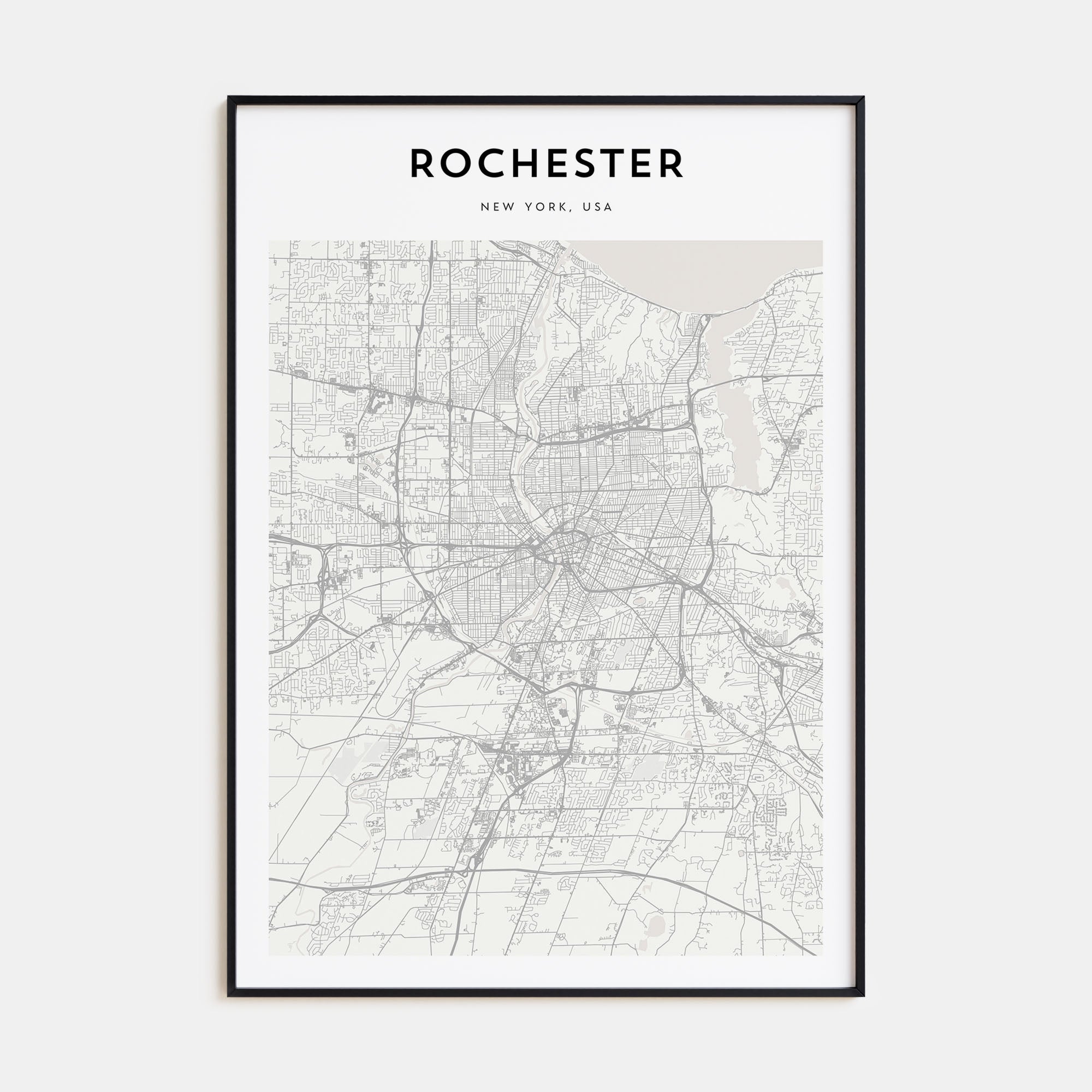 Rochester, New York Map Portrait Poster