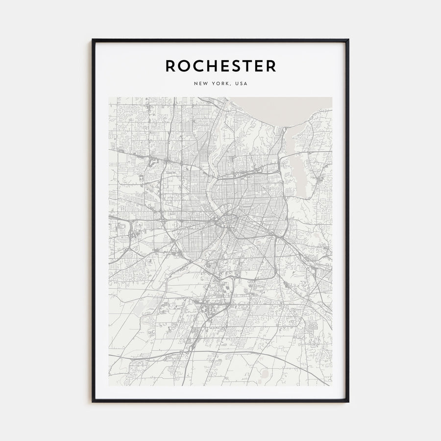 Rochester, New York Map Portrait Poster