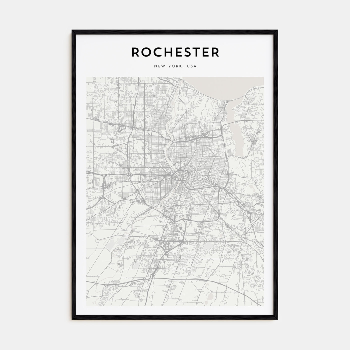Rochester, New York Map Portrait Poster